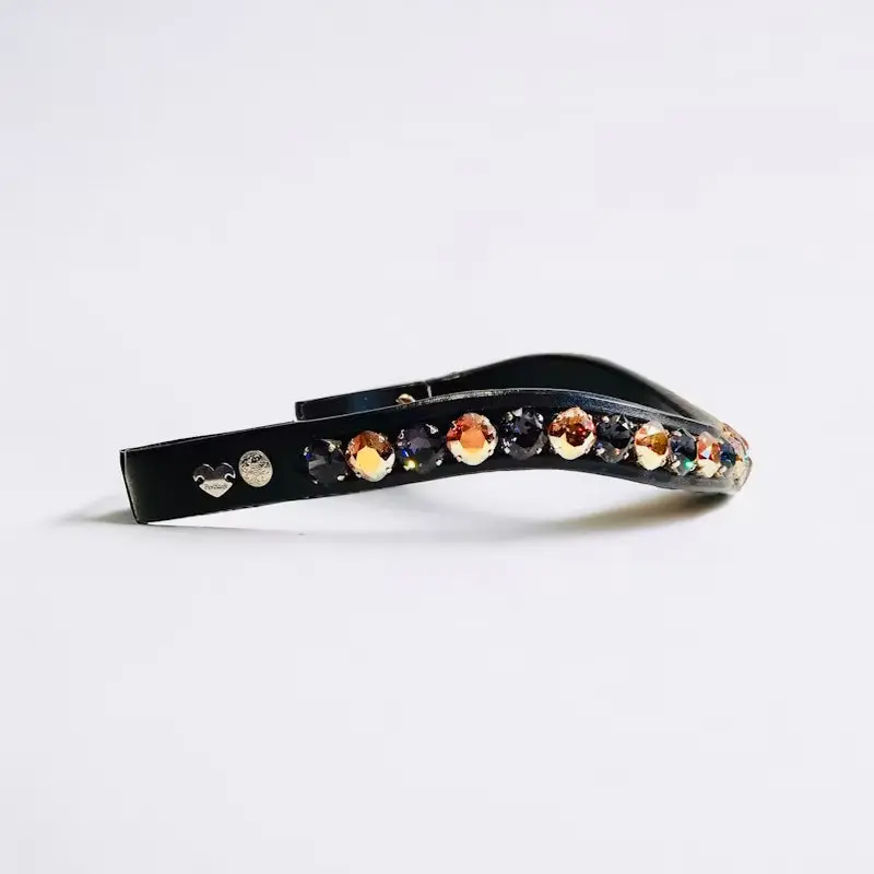 Fancy Delight Browband #1  Graphite & Metallic Sunshine