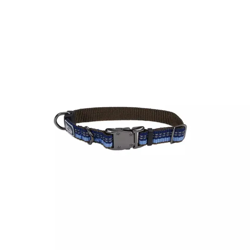 Coastal K9 Explorer 5/8in Wide 8-12in Reflective Adjustable Dog Collar Sapphire