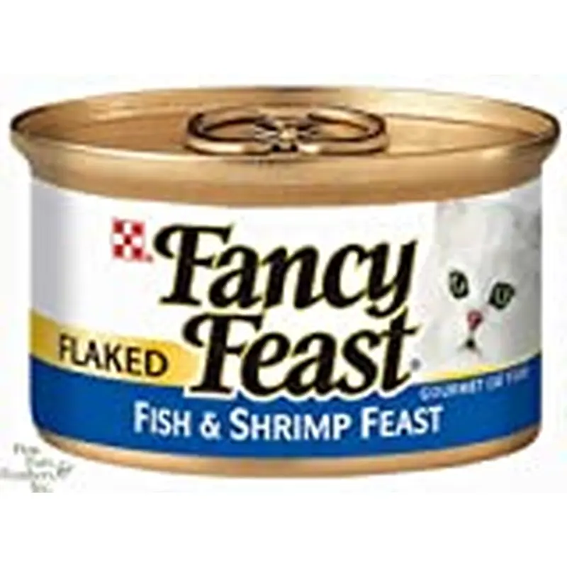 Fancy Feast Wet Cat Food  Flaked Fish & Shrimp Feast  3 oz. Can
