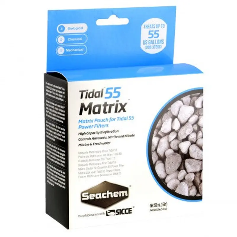 Seachem Tidal 55 Matrix Power Aquarium Filters  8.4 Oz
