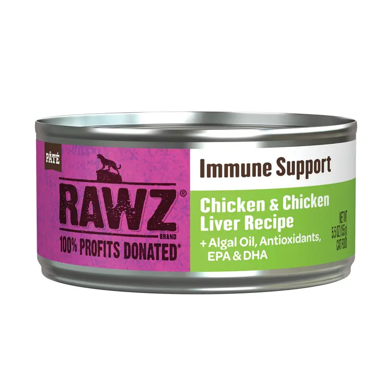 Rawz Immune Support Chicken & Chicken Liver Cat Canned 5.5oz