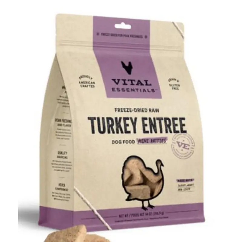 Vital Essentials Dog Frozen Patties Turkey 6#