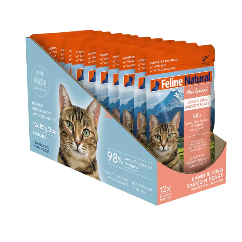 Feline Natural Lamb & King Salmon Feast Pouch