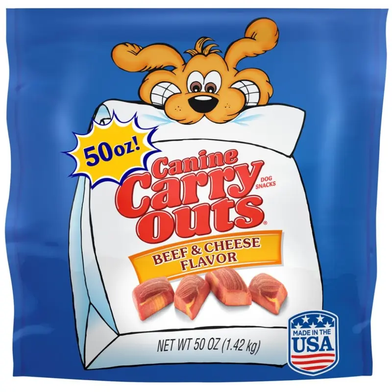 Canine Carry Outs Beef and Cheese Flavor Dog Snacks