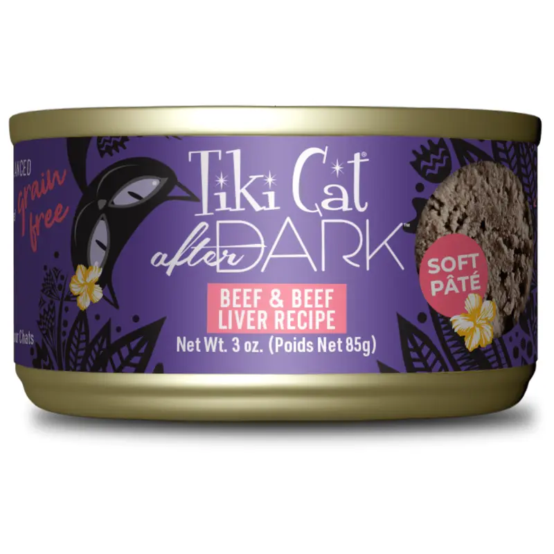 Tikicat Adult After Dark Beef and Beef Liver Soft Pate (3oz)