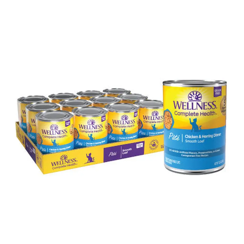 Wellness Complete Health Adult Chicken and Herring Pate Wet Cat Food (5.5oz)