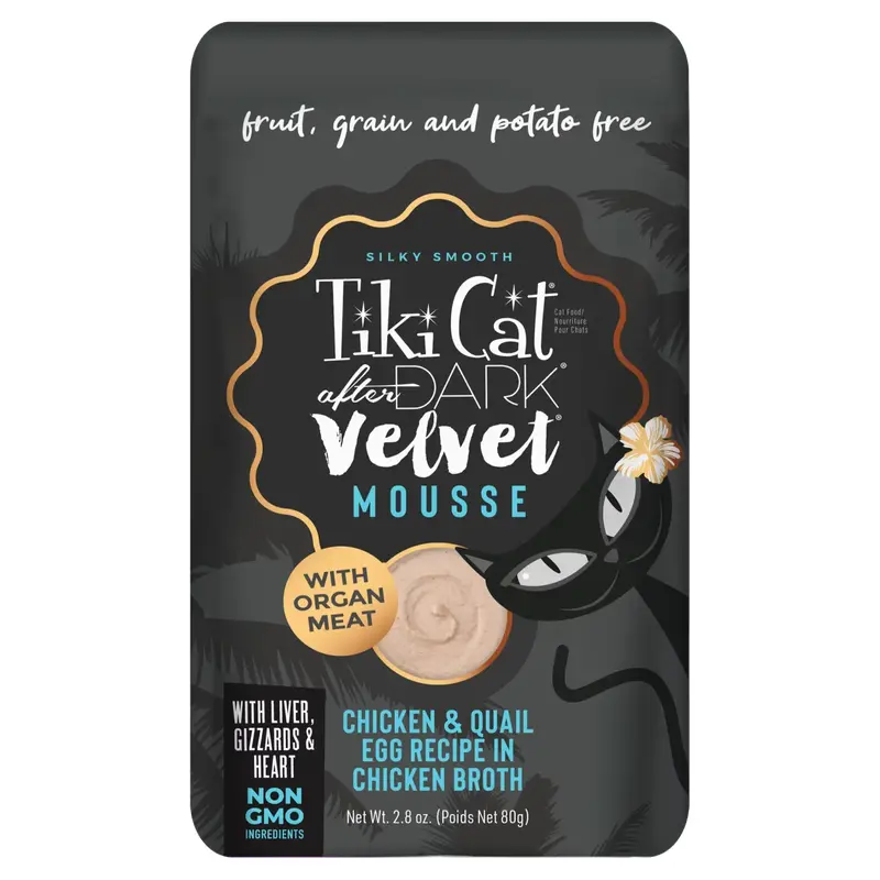 Tikicat Adult After Dark Velvet Mousse Chicken and Quail Egg (2.8oz)
