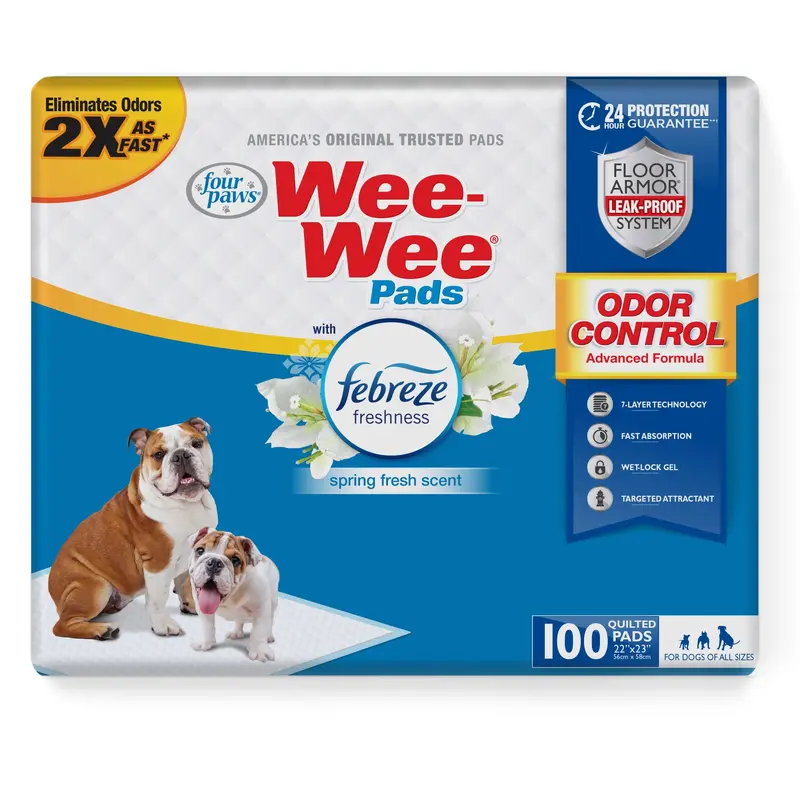 Four Paws Wee-Wee Odor Control Pads with Febreze Freshness 22 in x 23 in