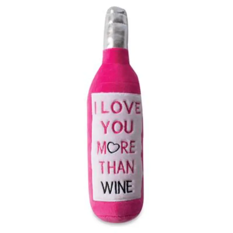 Fringe I Love You More Than Wine Plush Dog Toy