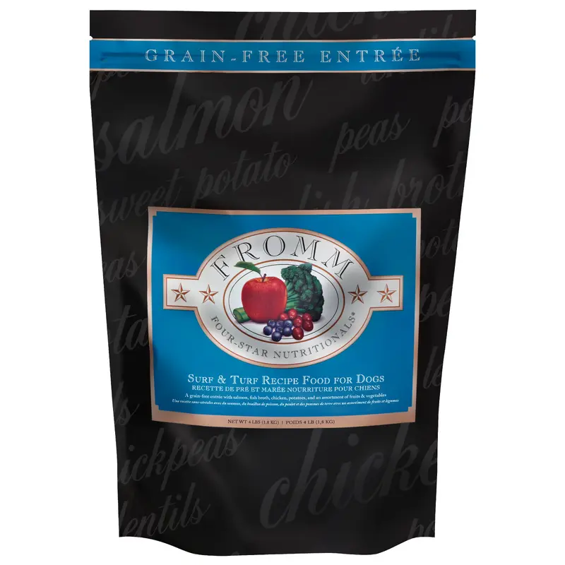 Fromm Four-Star Nutritionals Surf & Turf Recipe Food for Dogs 4 lb
