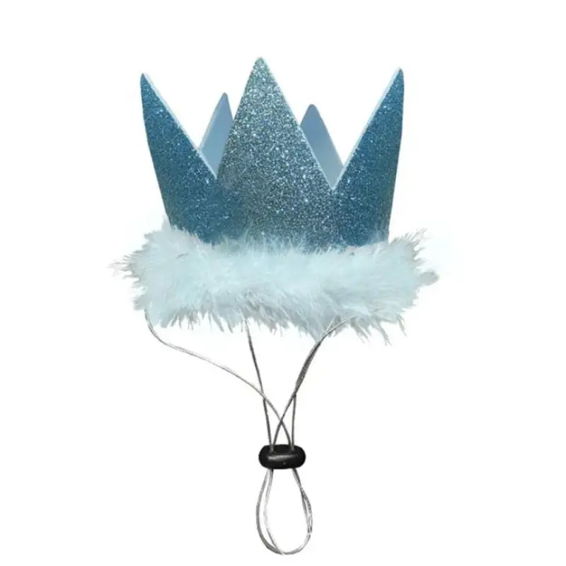 Huxley & Kent Party Crown for Dogs & Cats Large Blue