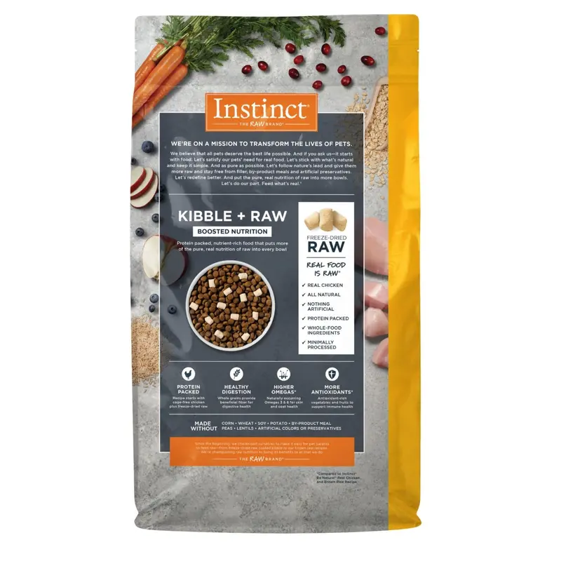 Natures Variety Dog Instinct Raw Boost Wholegrain Chicken Brown Rice 20lb