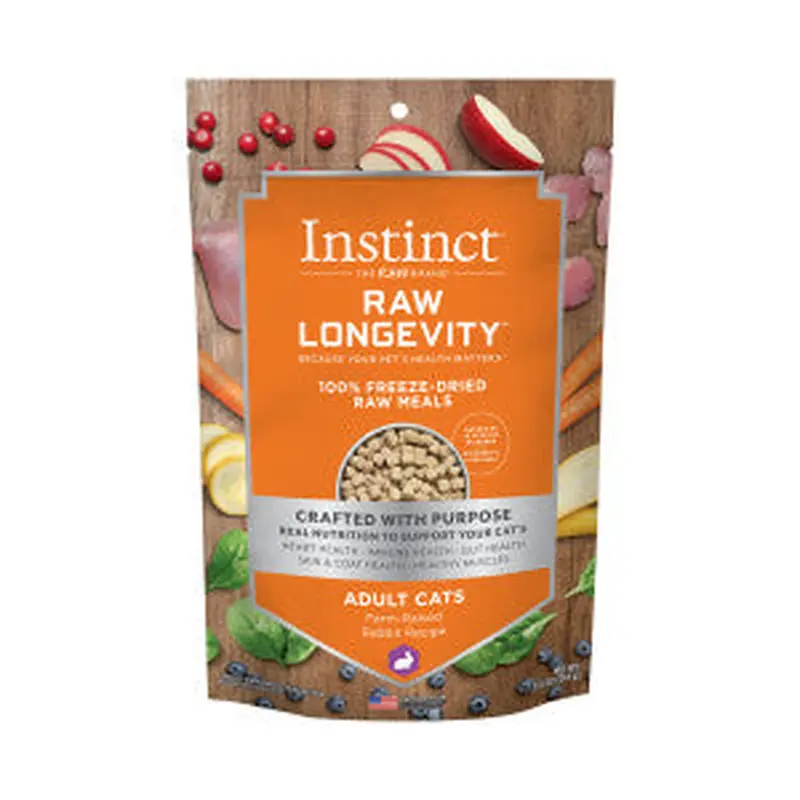 Nature's Variety Instinct Longevity Freeze Dried Raw Meals for Cats 9.5oz Rabbit