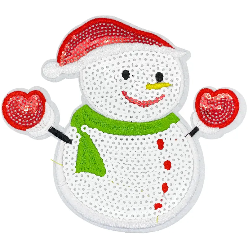 Sequin Snowman (L) - Patch