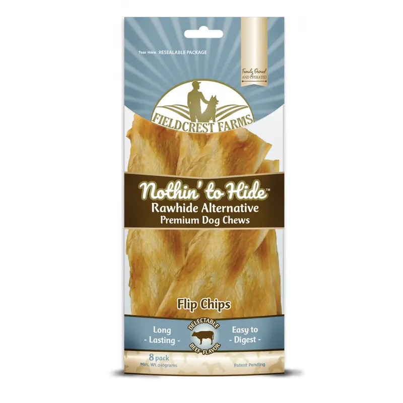 Fieldcrest Farms Nothin' to Hide Flip Chips Beef Dog Chews