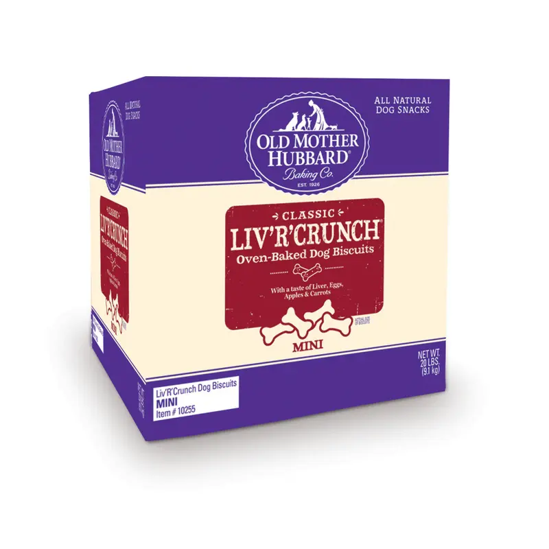 Old Mother Hubbard Crunchy Classic Liv 'R' Crunch Mini Biscuits Natural Dog Treats