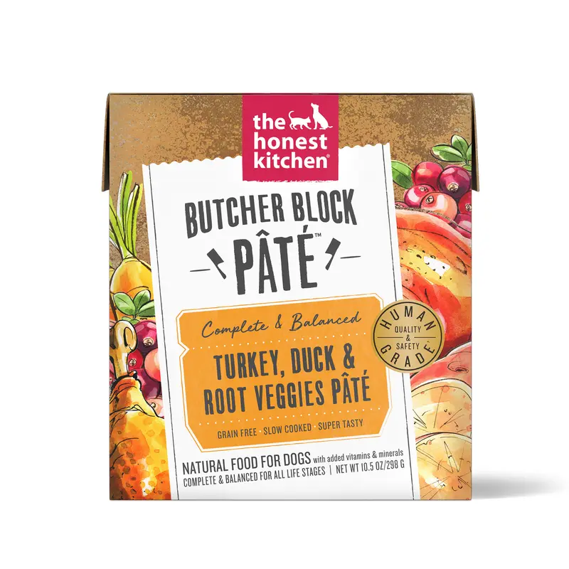 The Honest Kitchen Butcher Block Pate Wet Dog Food - Turkey, Duck, & Veggies - 10oz Can