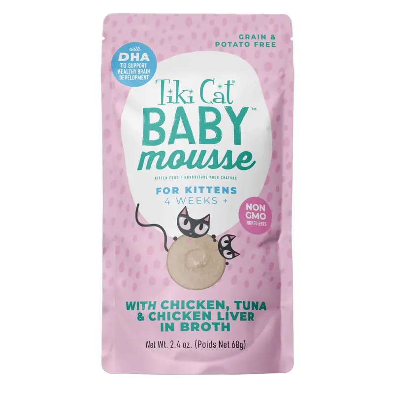 Tiki Cat Baby Chicken Tuna & Chicken Liver Wet Cat Food 2.4oz
