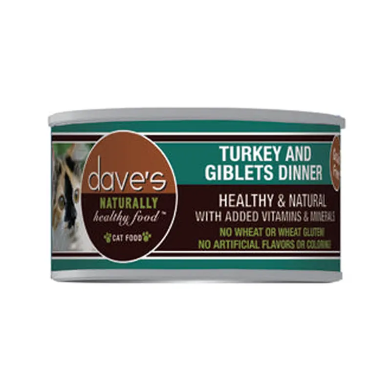 Dave's Pet Food Turkey and Giblets Food5.5 oz.