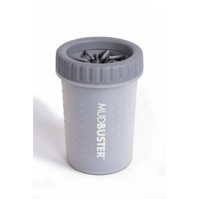 Dexas MudBuster Portable Dog Paw Washer/Paw Cleaner  Medium  Light Gray
