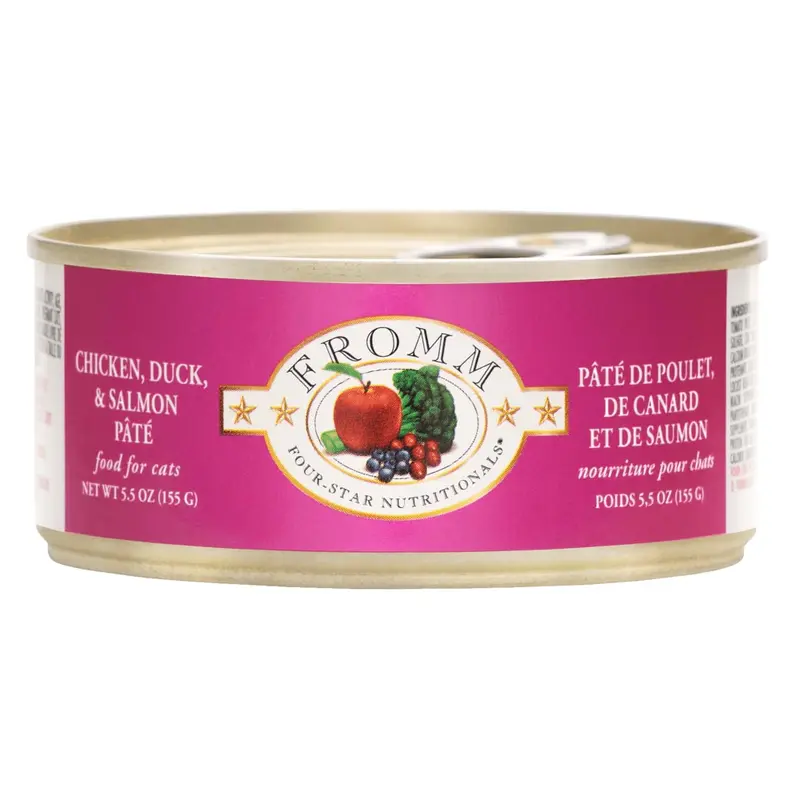 Fromm Four Star Canned Chicken, Duck & Salmon Pte Cat Food