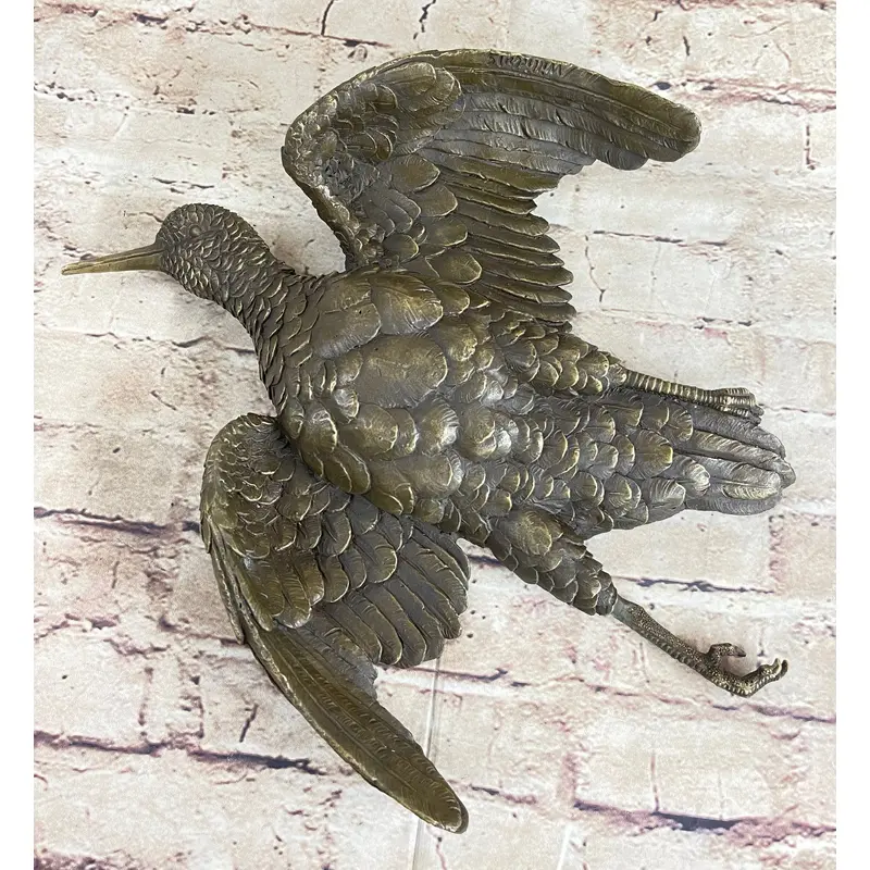 Vintage Cast Bronze Wall Hanging Bronze Bird Flying Eagle Sculpture Figure