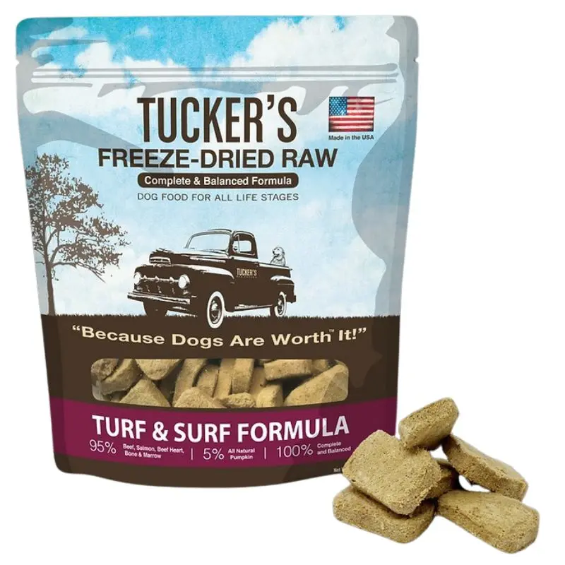 Tucker's Freeze Dried Turf & Surf Raw Dog Food 14oz