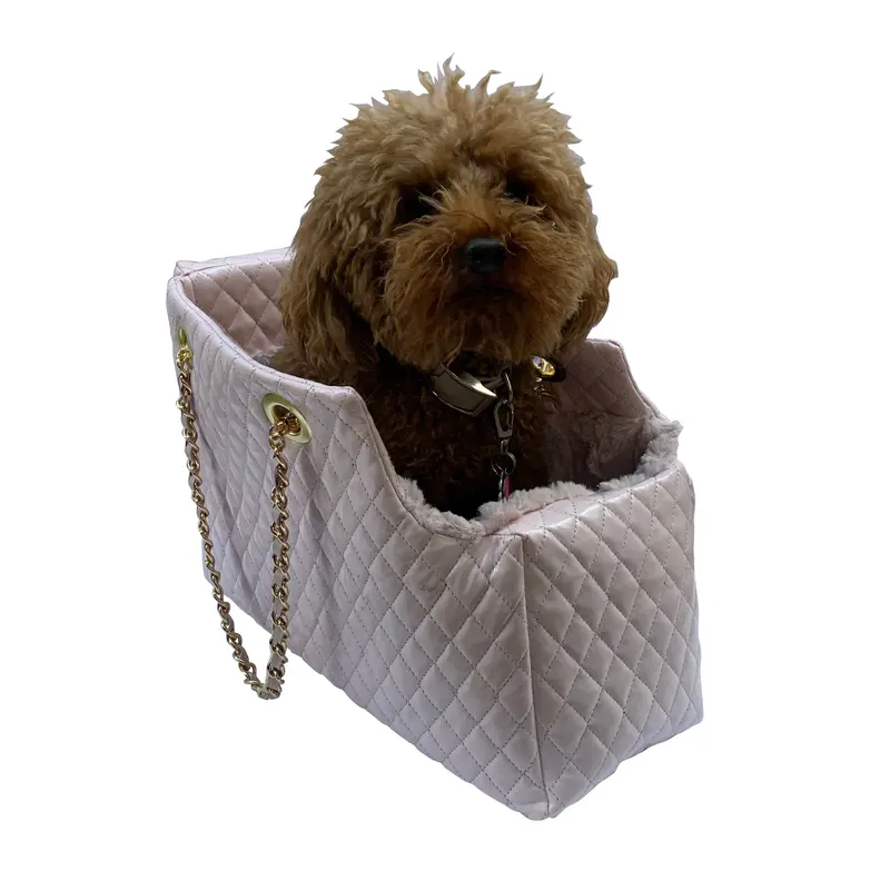 Kate Quilted Carrier, Pearl Pink