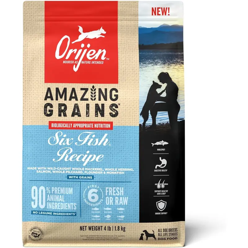 Orijen Amazing Grains Six Fish Dry Dog Food