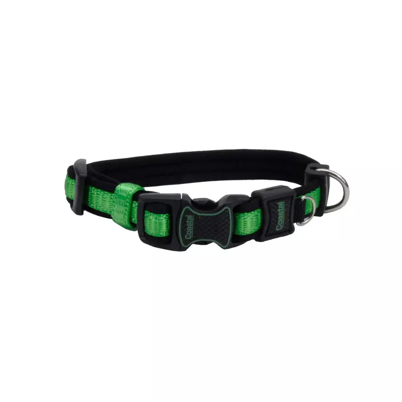 Coastal Inspire 5/8in Wide 10-14in Dog Collar Green