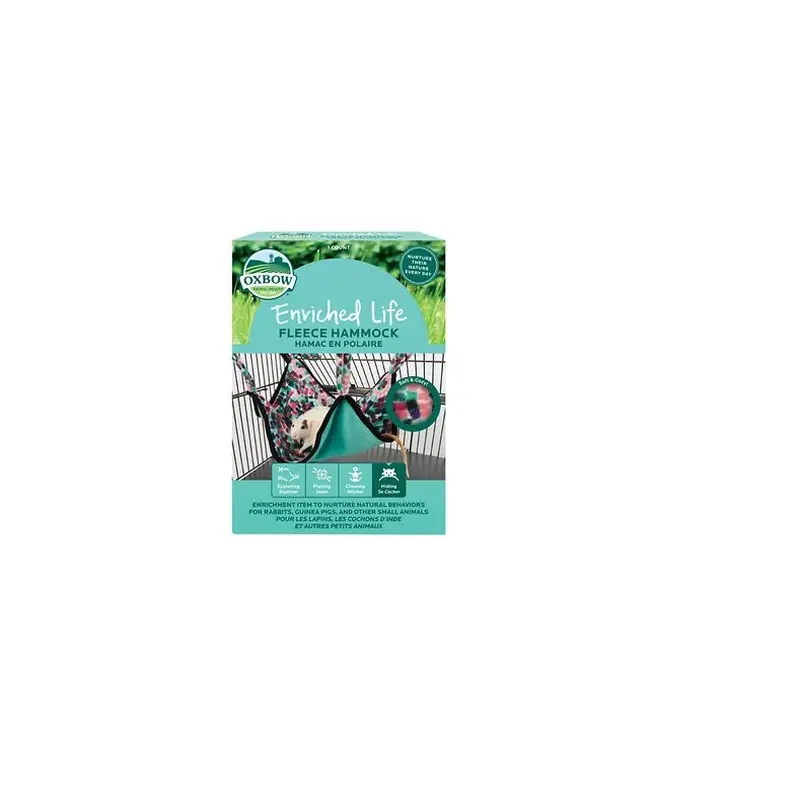 OX96648 Enriched Life Fleece Small Animal Hammock