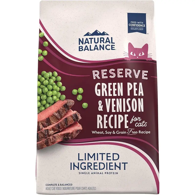Natural Balance Grain Free LID Reserve Venison Pea Dry Cat Food 4lb