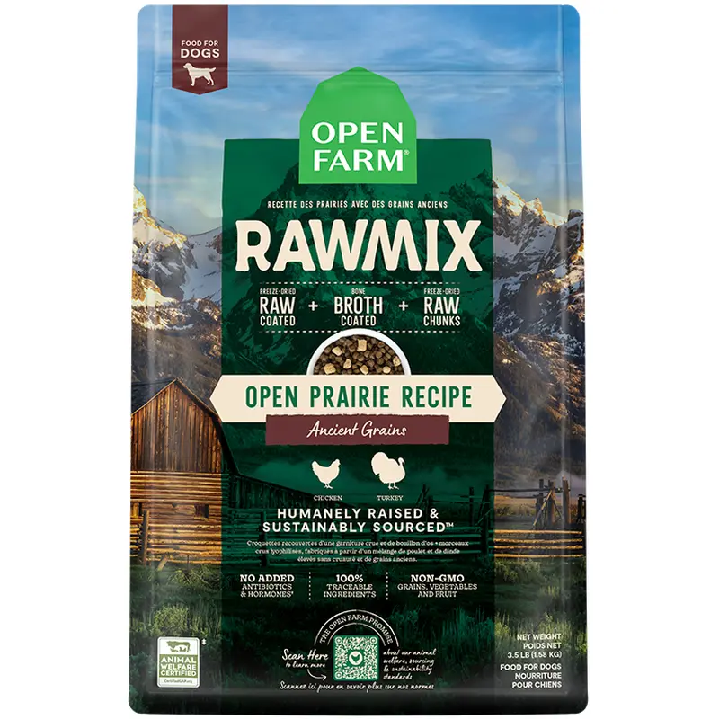 Open Farm RawMix Dry Dog Food - Open Prairie Ancient Grains - 20lb Bag