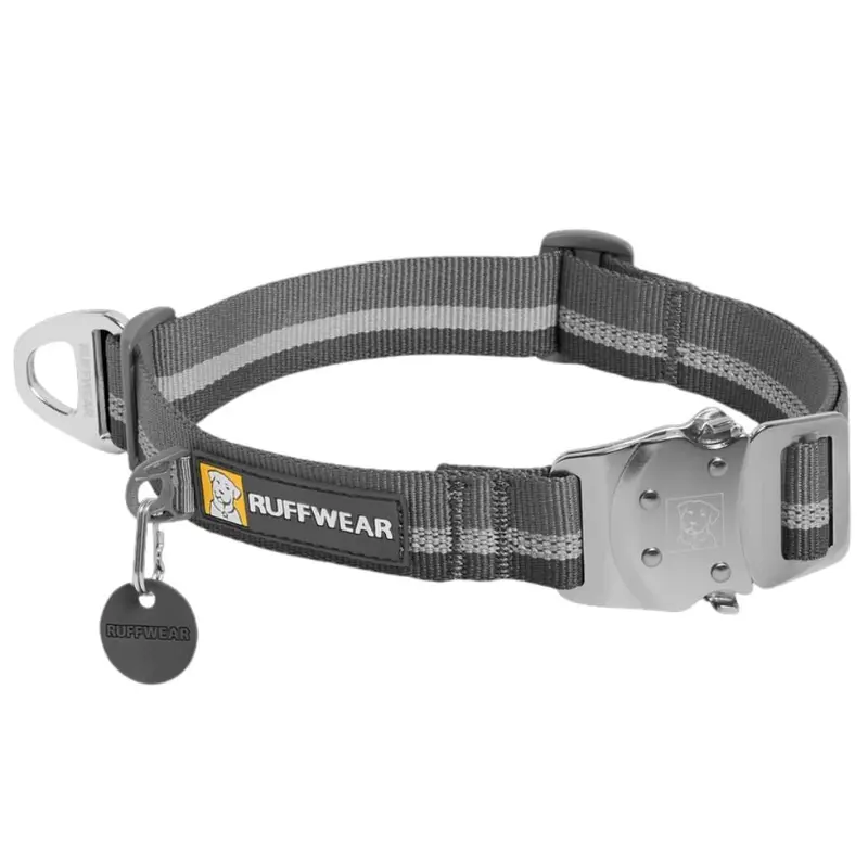RuffWear Top Rope Dog Collar 14-20" Granite Gray