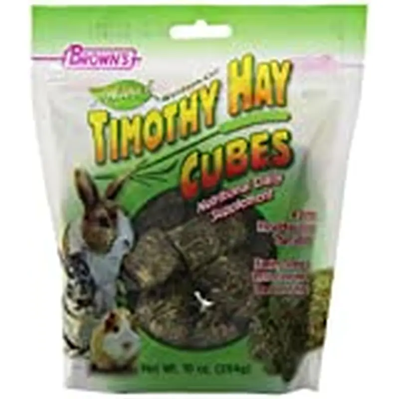 Brown's Timothy Hay Cubes Small Animal Treat, 10oz