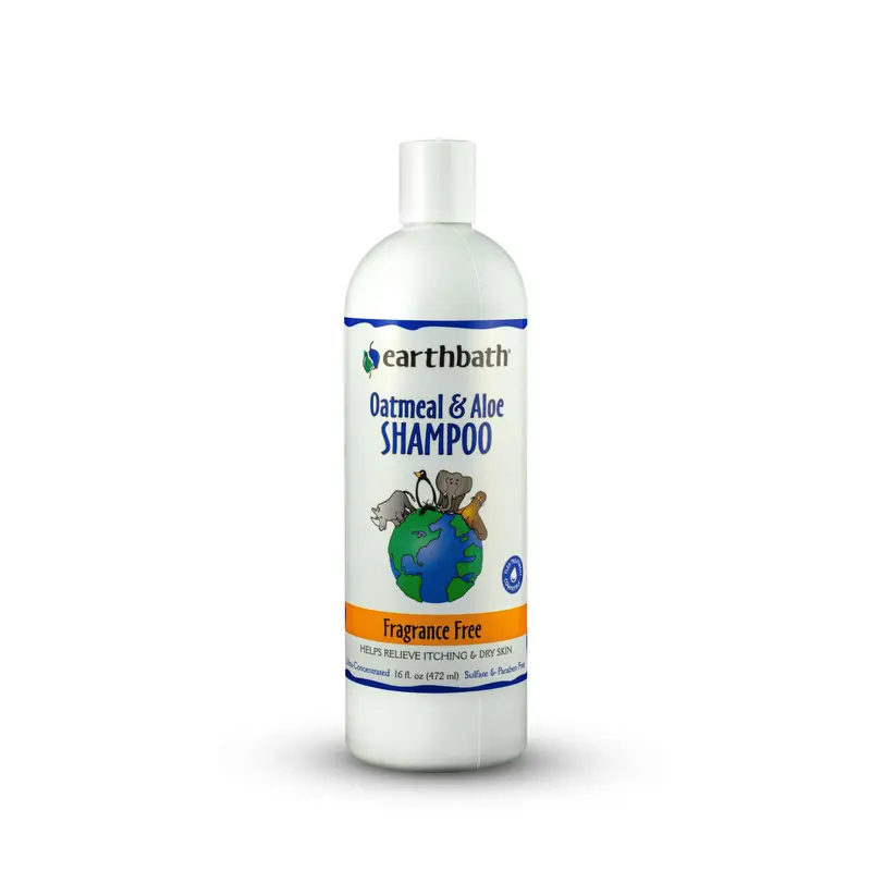 Earthbath Fragrance Free Oatmeal & Aloe Shampoo for Cat & Dog 16 Oz