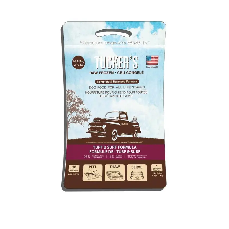 Tucker 6 lbs Basics Surf & Turf Raw Frozen Dog Food