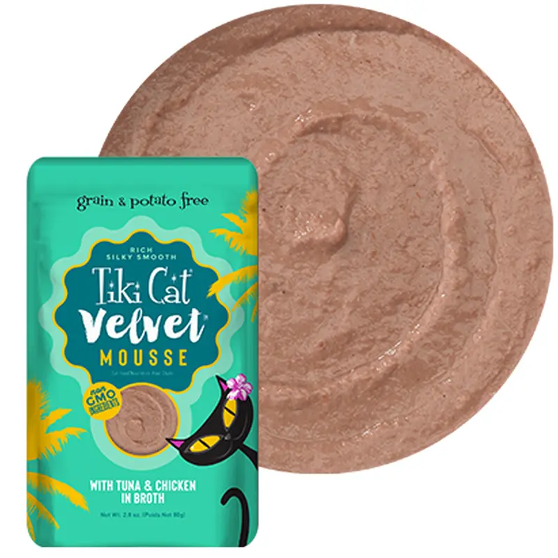 Tiki Cat Velvet MousseTM Tuna & Chicken in Broth