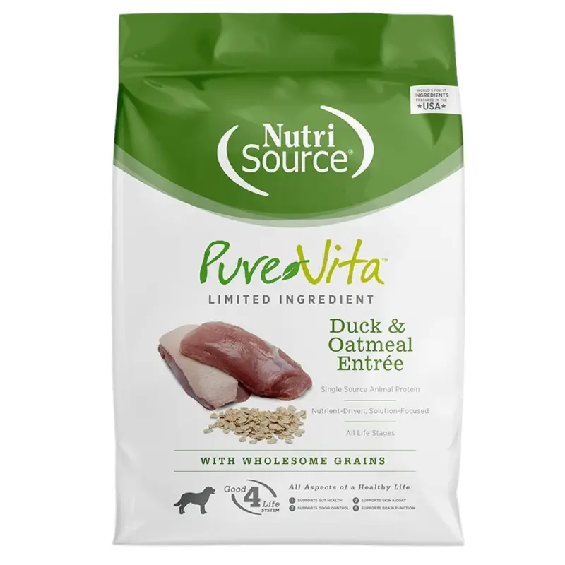 PureVita Duck & Oatmeal Limited Ingredient Dry Dog Food 4lb