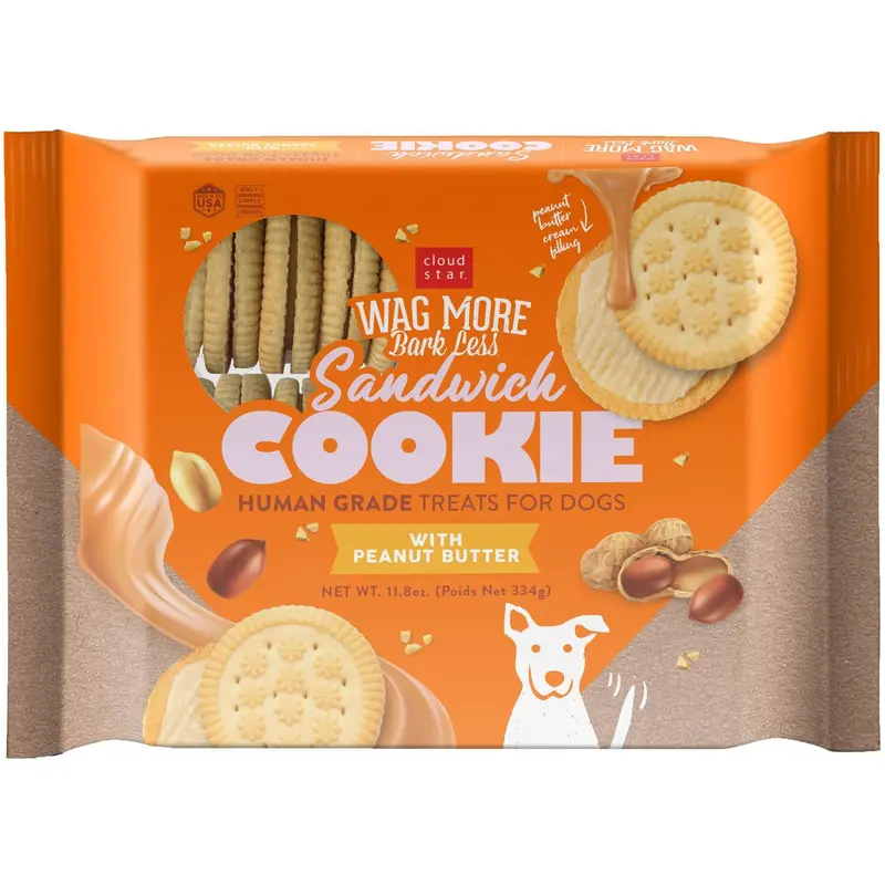 Wag More Bark Less Peanut Butter Sandwich Cookies 11.8 oz