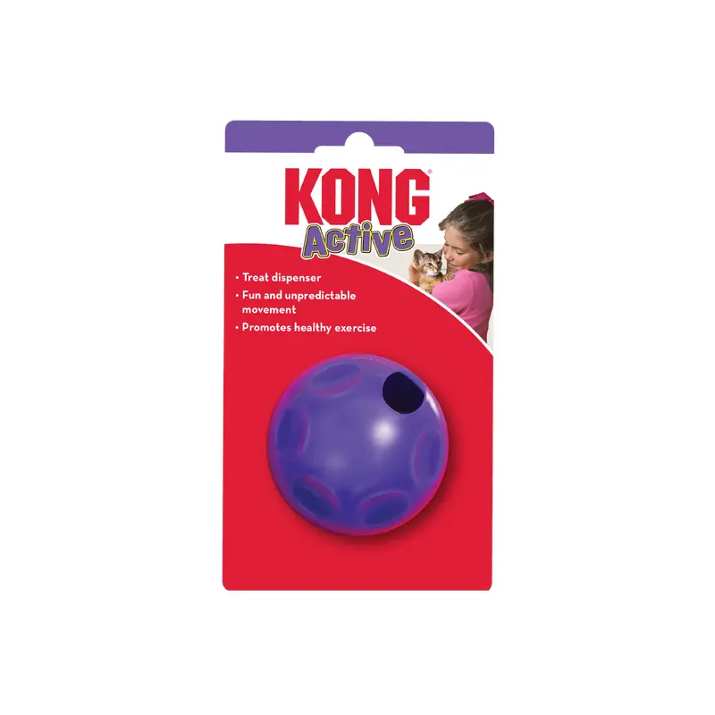 Kong Cat Toy Cat Treat Dispensing Ball Purple