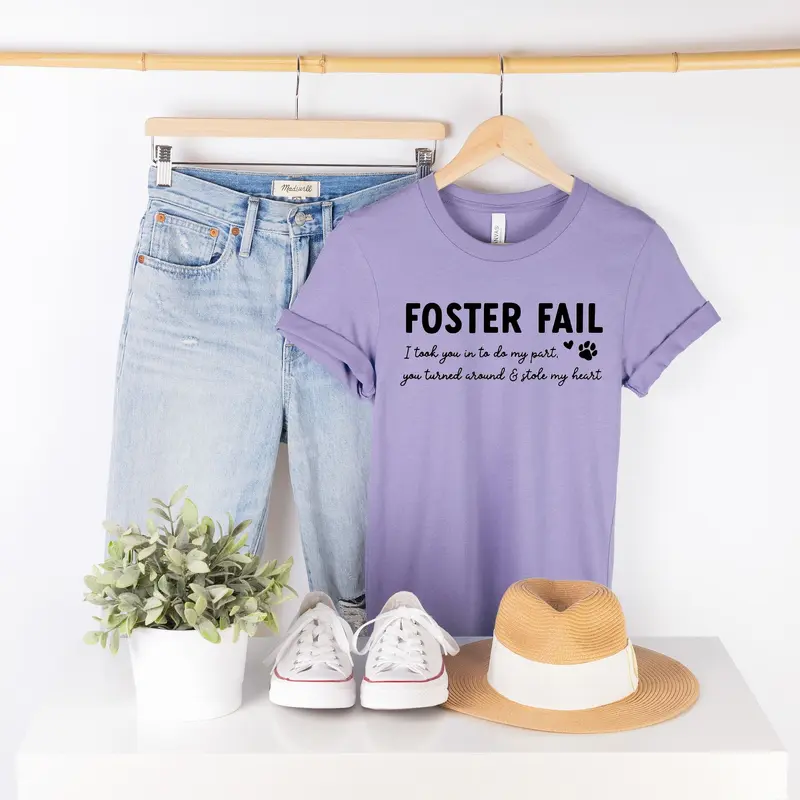Rescue Shirt People Shirts Printed Tshirt Human Dog Gear Unisex - FOSTER FAIL