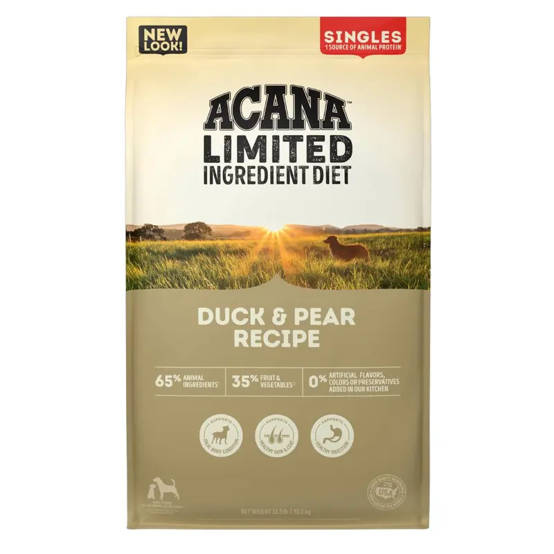 Acana LID Singles Dry Dog Food - Duck & Pear - 25lb Bag