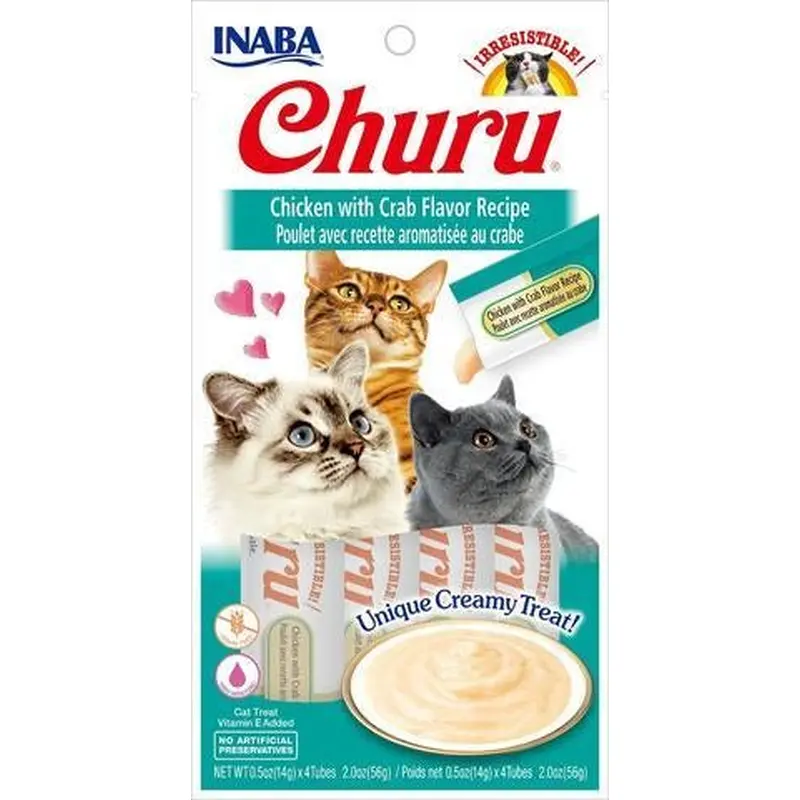 Inaba Churu Pure Chicken with Crab Flavor Cat Treats