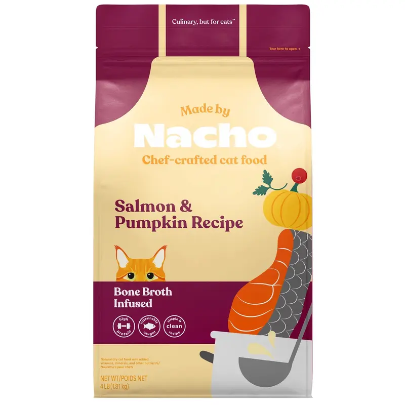 Made By Nacho Salmon/Pumpkin/Bone Broth Cat Food (2lb)