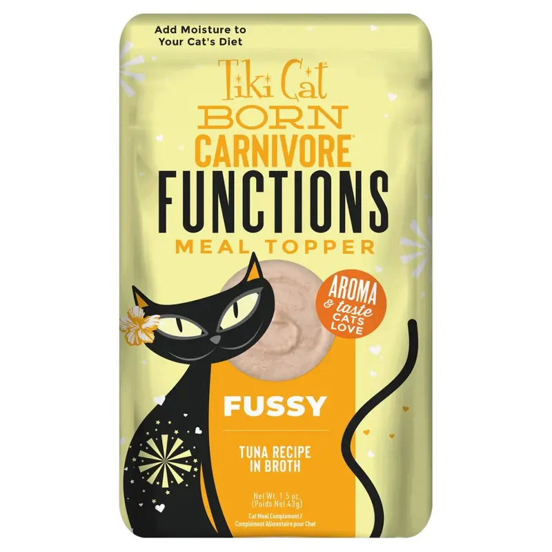 Tiki Cat Born Carnivore Functions Fussy Tuna Cat Food Topper 1.5oz