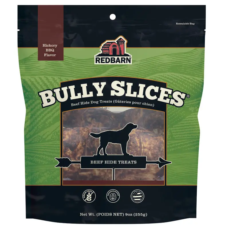 Redbarn Pet Products Natural Bully Slices Dog Treat Hickory BBQ 9oz